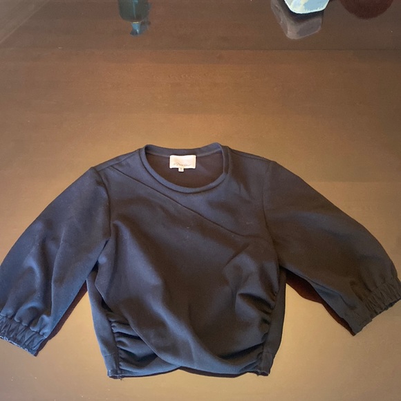 3.1 PHILIPP LIM twist crop top black Size :M - Picture 2 of 9